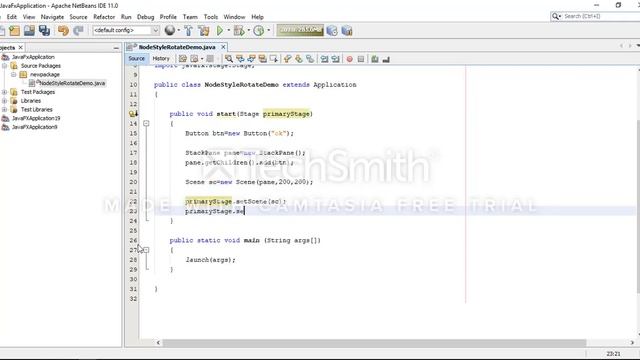 #9 javaFx tutorial-Node-style()-rotated()-methods смотреть онлайн