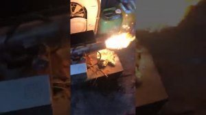 Горелка на Отработке с форсункой с алиэкспресс) с электроподжигом