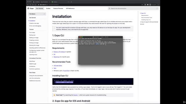 Expo CLI Installation смотреть онлайн