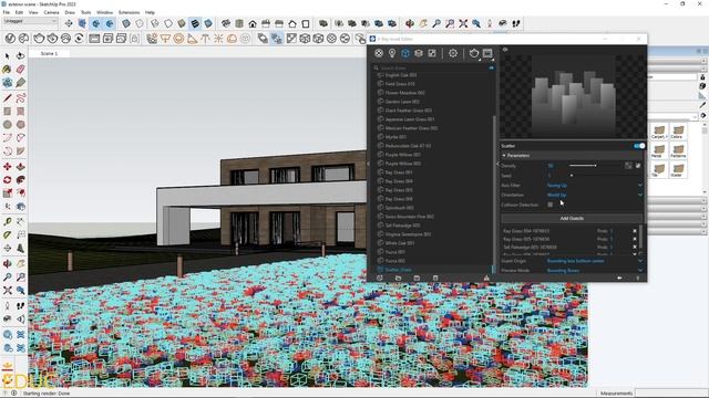Planting with Scatter for Exterior Visualizations | V-Ray for SketchUp Tutorial смотреть онлайн