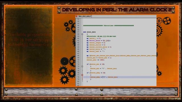 Developing in Perl: Develop an alarmclock 2-The "enter entry" subroutine смотреть онлайн