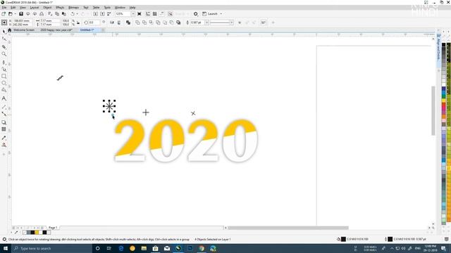 happy new year 2019 | coreldraw tutorial 2020 смотреть онлайн