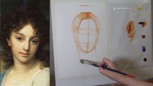 1 урок. Пишем портрет маслом. Нарышкина. Копия картины Боровиковского Как нарисовать портрет девушк