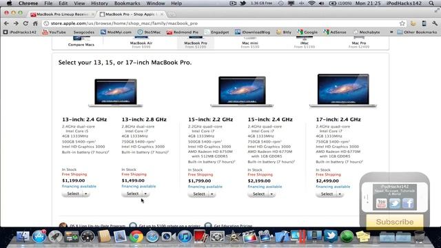 New Macbook Pro Lineup Overview (Late 2011)