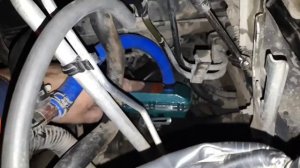 Установка предпускового подогревателя Лунфей на двигатель 1ZZ-FE (Toyota WISH, 2008 года)