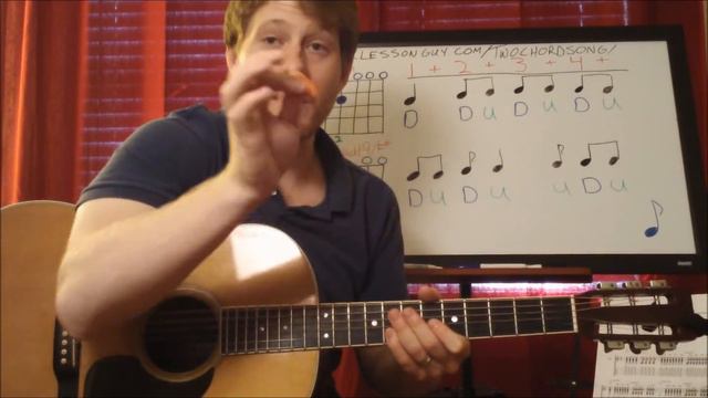 Horse With No Name Guitar Lesson - Two Chords (easy part) смотреть онлайн