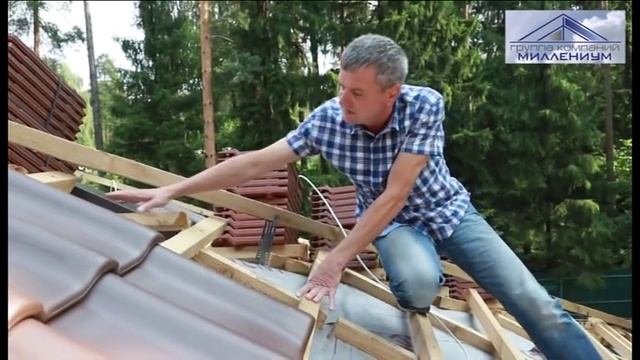 Монтаж кровли из керамической черепицы. смотреть онлайн