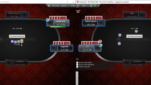 5 Card Draw Poker-NL25 Cash Game POKERSTARS