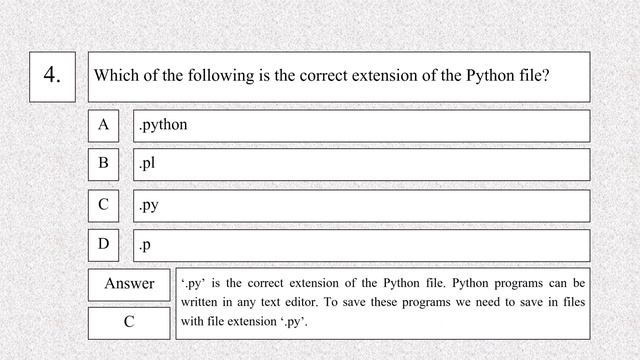 Python MCQ Questions with Answers 1 - 5 смотреть онлайн