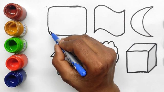 Easy drawing shape, learn 2d shape for kids, nursery rhymes, preschoolers educational video - 31 смотреть онлайн