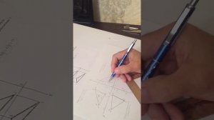 Построение треугольника в трёх проекциях