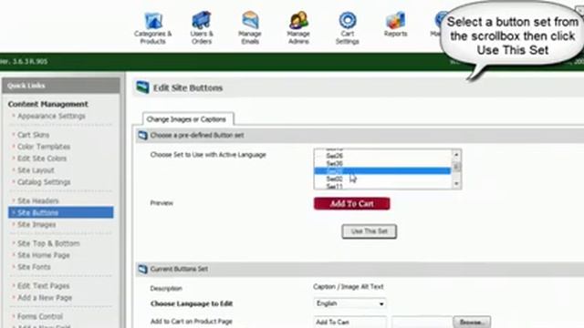PHP cart: Pinnacle Cart: How to update your button sets within Pinnacle Cart .mp4 смотреть онлайн