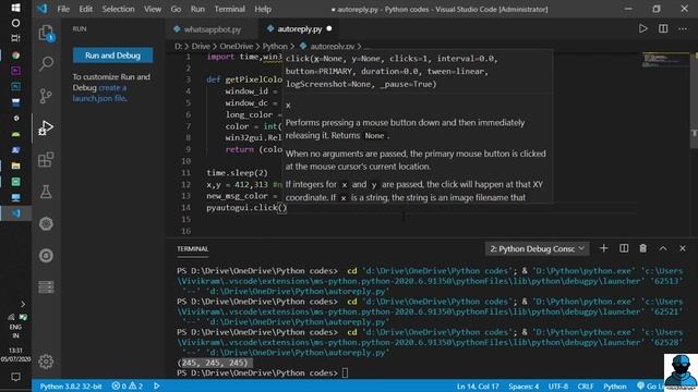 What's app auto reply using python | Pyhton | V1 смотреть онлайн