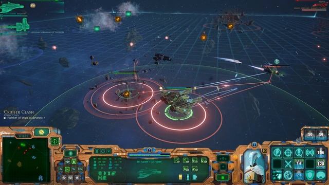 Battlefleet Gothic Armada - Tau Battleships Vs Imperial Navy Skirmish Gameplay