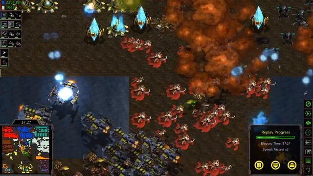 Statecraft Brood war Remastered 5 vs 3 Impossible Fastest AI EPIC gameplay смотреть онлайн