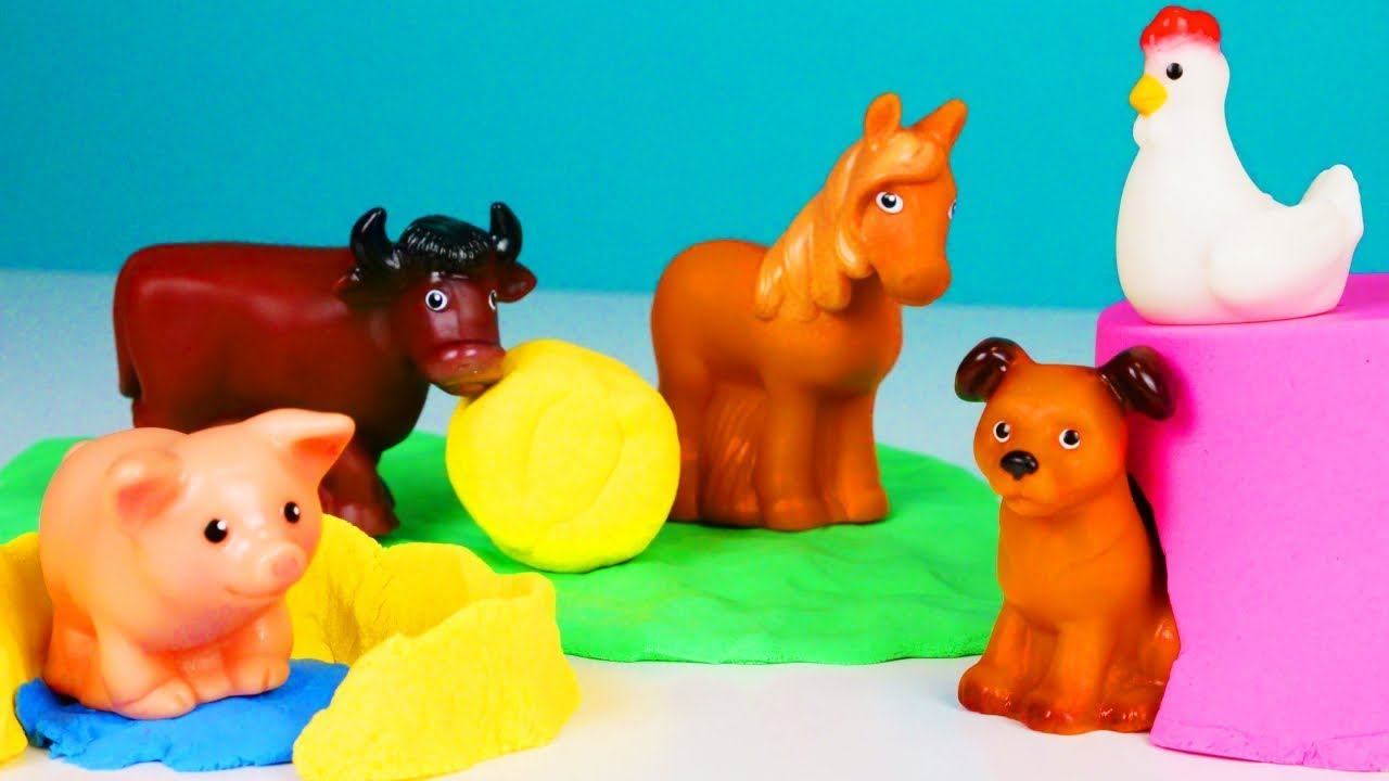 Игры на развитие для малышей - Животные в песочнице. Мультики для детей про кинетический песок смотреть онлайн