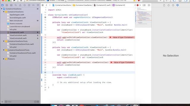 Swift | iOS | Tutorial | How to use Container View Controller - 2020 смотреть онлайн