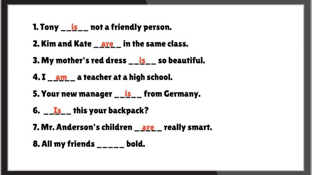 AM / IS / ARE Exercise 2 смотреть онлайн