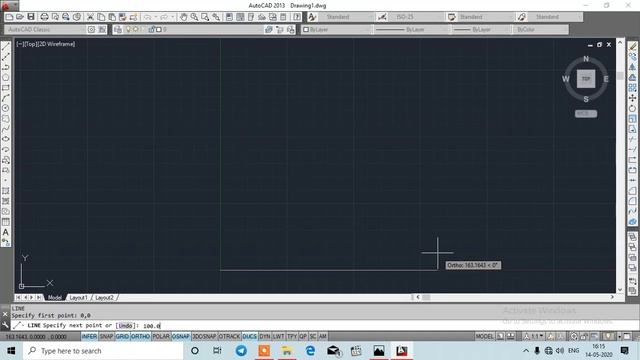 Absolute coordinate system// autocad for mechanical engineers смотреть онлайн