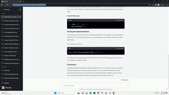 Python flask error code 400 message Bad request version смотреть онлайн