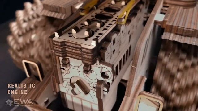 Конструктор деревянный Eco Wood Art Kirovets K 7M смотреть онлайн
