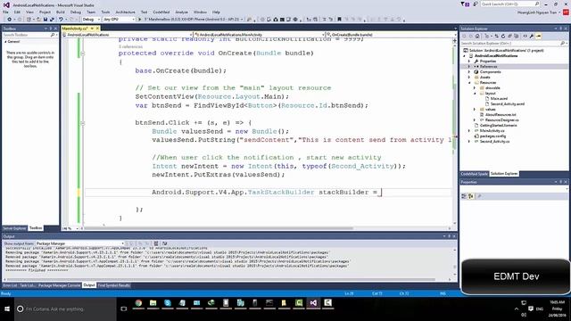 Xamarin Android Tutorial - Local Notifications смотреть онлайн