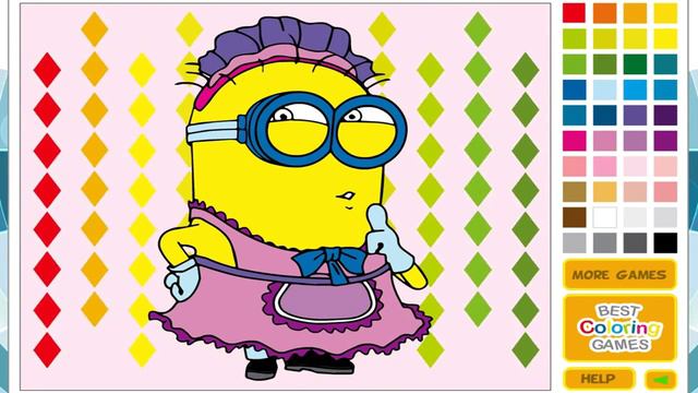 Миньон, веселая раскраска ▬ Minion coloring ▬ игра для детей смотреть онлайн