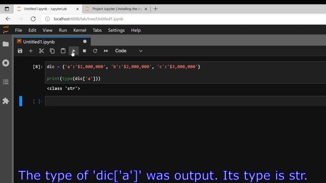 [Study] Jupyter Labでpython入門(learning)。辞書型(dict type)、if文。初心者のための動画です。JupyterLab смотреть онлайн