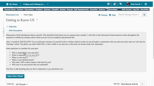 Discussion Board Instructions смотреть онлайн