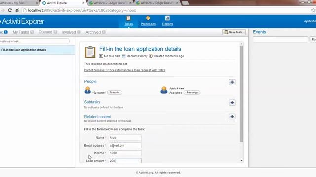 Integrating Acitiviti BPMN and Alfresco ECM смотреть онлайн