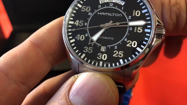 Обзор часов Hamilton Pilot Day Date Black dial смотреть онлайн