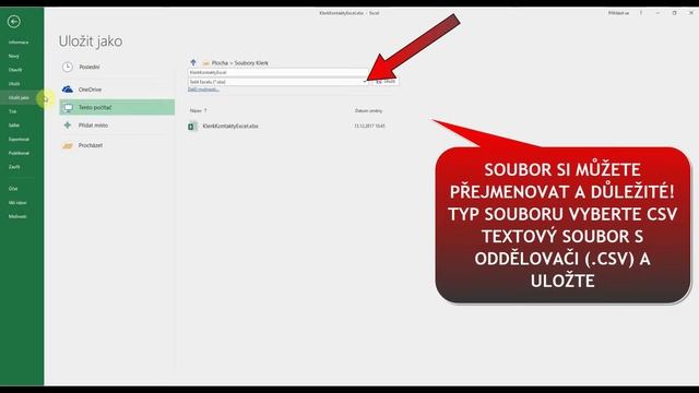 Import kontaktů do Klerka Excel смотреть онлайн