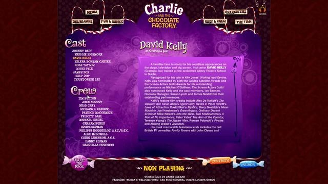 Charlie and the Chocolate Factory flash website in 2005 смотреть онлайн