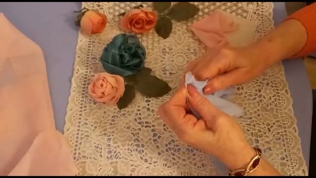 Розочки из ткани своими руками смотреть онлайн