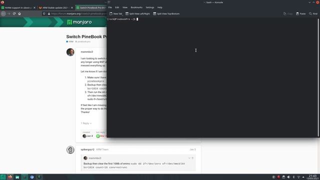 Pinebook Pro Manjaro update U-Boot смотреть онлайн