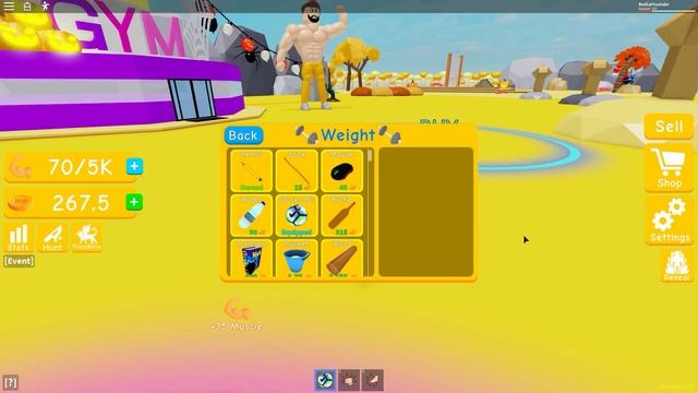 САМЫЙ СЛАБЫЙ ЮТУБЕР В МИРЕ | Lifting Simulator roblox | Играю в Симулятор качка роблокс смотреть онлайн