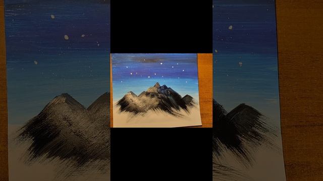 Рисуем снежные горы/ Простая техника рисования акрилом/ Медитация смотреть онлайн