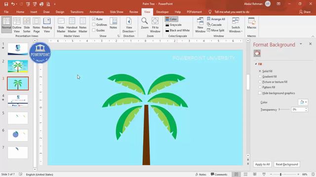6 Options with Palm Tree Infographic Slide in PowerPoint смотреть онлайн