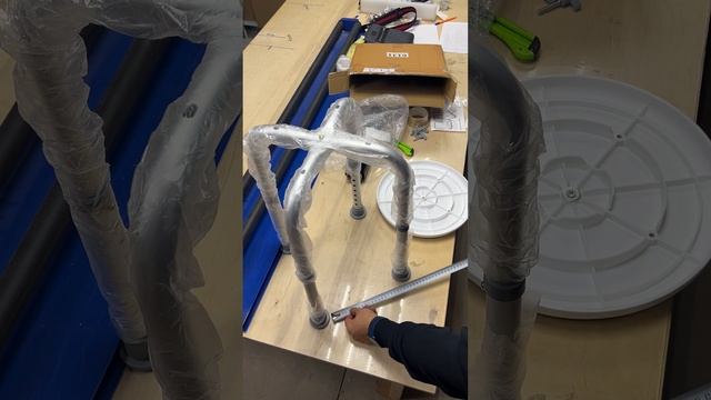 Табурет для ванны и душа круглый, голубой, вращающееся сиденье, стул поворотный без спинки. смотреть онлайн