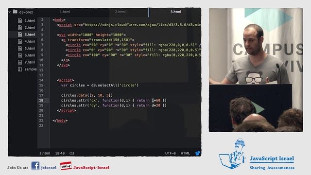 Immersive Frontends: Visualizing Your Data with JS and D3 (Hebrew) смотреть онлайн