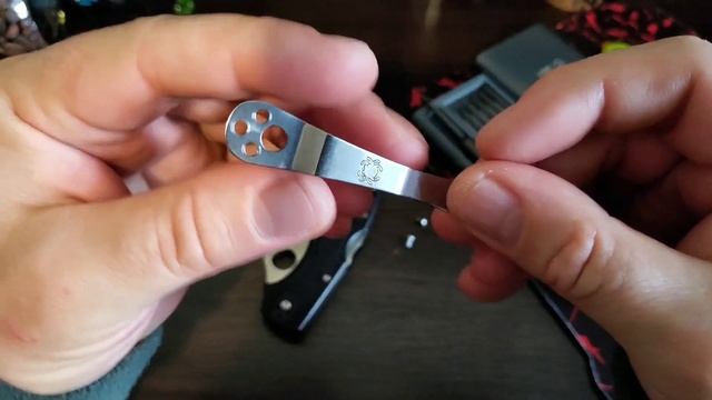 Клипса для Spyderco Stretch 2 и распаковка посылки?