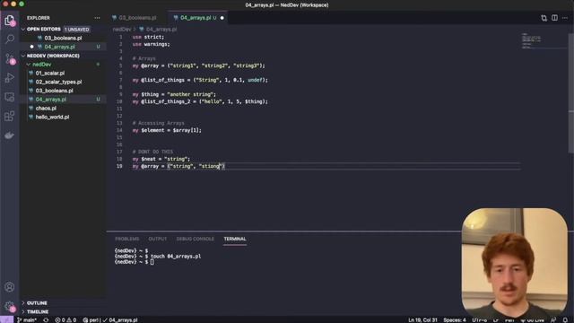 perl5 #6: Arrays @ смотреть онлайн