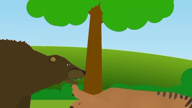 Grizzly Bear VS Smilodon Populator | Sticknodes Animation смотреть онлайн