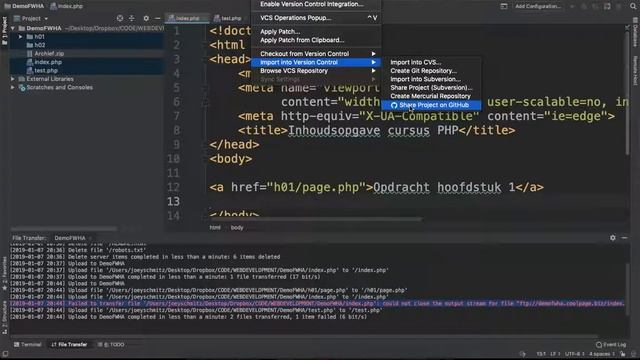 Uploaden naar Github vanuit PhpStorm смотреть онлайн