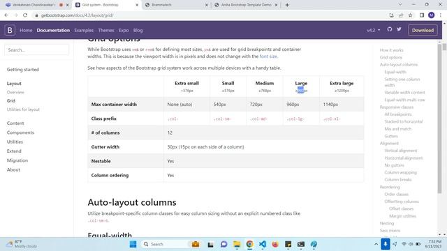Bootstrap Grid System смотреть онлайн
