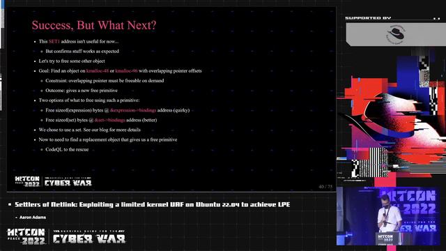Settlers of Netlink:Exploiting a limited kernel UAF on Ubuntu 22.04 to achieve LPE｜HITCON PEACE 202 смотреть онлайн