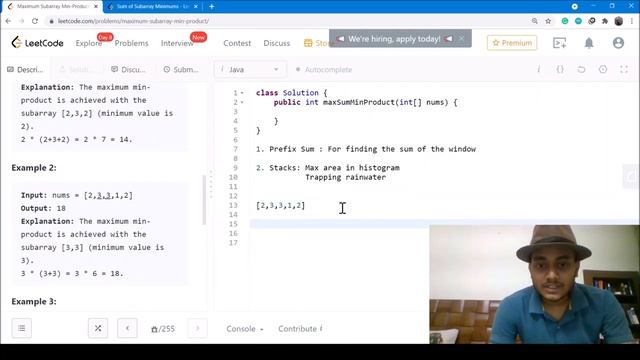 MAXIMUM SUBARRAY MIN PRODUCT LEETCODE | FULL EXPLANATION смотреть онлайн