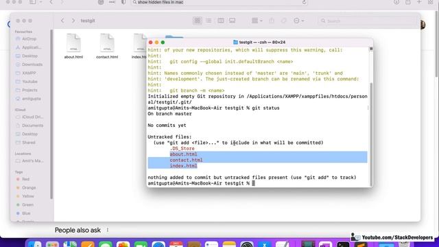 GIT Tutorial for Beginners #5 | Create your First Git Project | Use Git Basic Commands | git init смотреть онлайн
