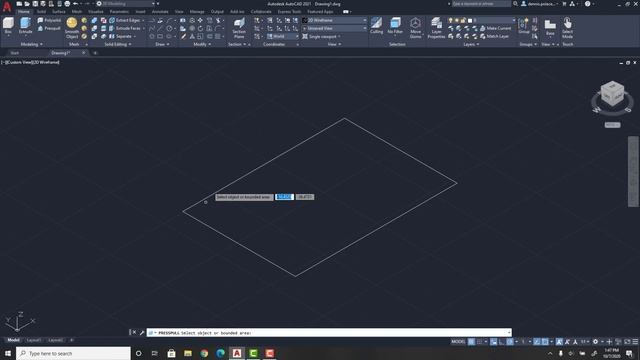 How to make A 3D Cube in AutoCAD 2021! смотреть онлайн