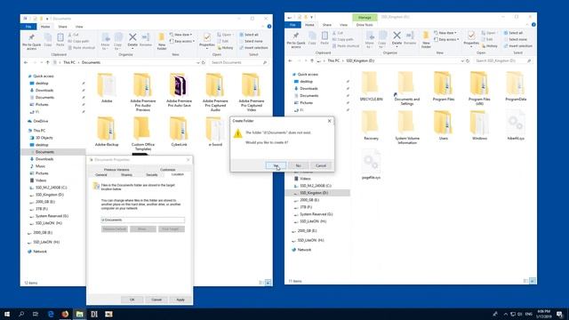 How to move your "Documents" folder under Windows 10 (from C drive to D) смотреть онлайн
